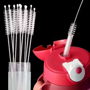 Pieces Reusable Set Kitchen Brush Cleaning Straw