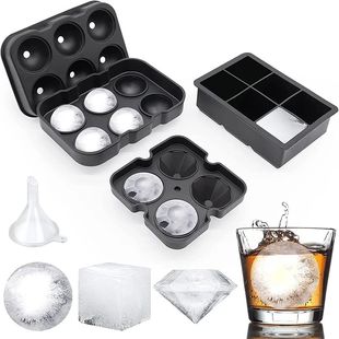 Large Ice Cube Trays Silicone Ice Cube Molds for Freezer wit