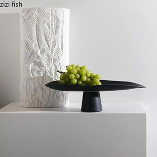 Ceramic High Leg Fruit Plate Creative Snack Storage Tray Dry