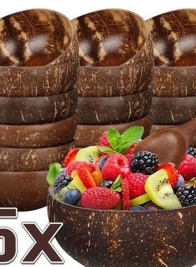 Natural Coconut Bowls For Serving Dishes Salad Oatmeal Yogur