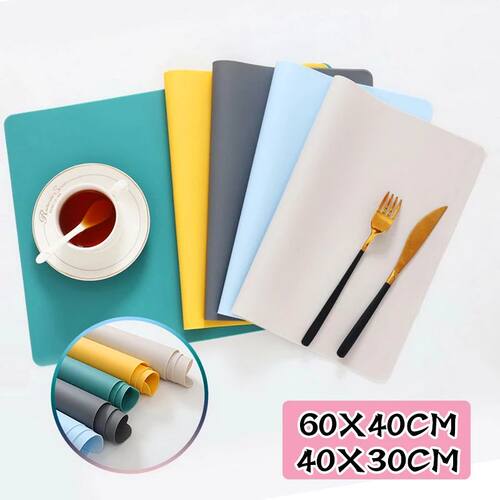 60/40cm Silicone Waterproof Placemat Table Mat Heat Insulati