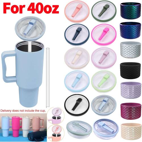 40Oz Tumbler Flip Straw Lid Replacement for Stanley 40oz Tum