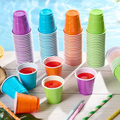 50Pc/Bag Mini Party Shot Cups Plastic Random Colors Disposab
