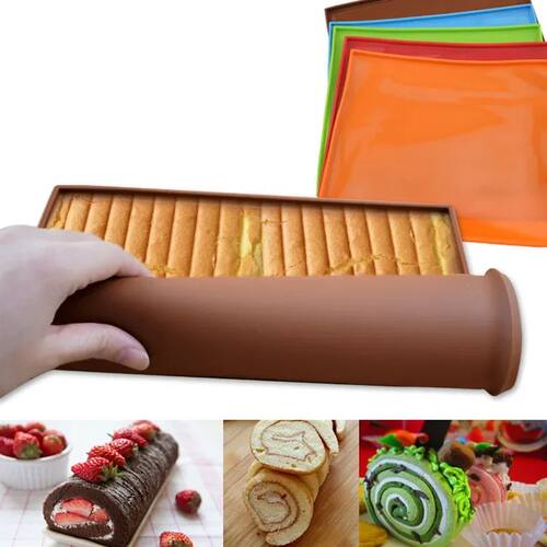 Silicone Baking Mat Cake Roll Pad Molds Macaron Swiss Roll O