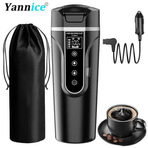 Electric Kettle 12V/24V Smart Car Heating Cup Touch Screen C
