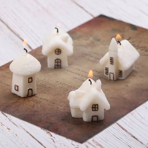 Christmas House Silicone Candle Mold Fondant Chocolate Cake
