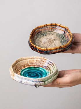 Ceramic Sushi Dish Restaurant Ice Cracked Glaze Molecular Cu