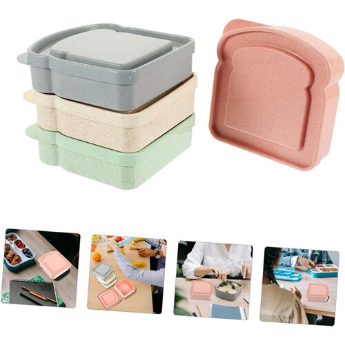 Sandwich Holder Lunchbox Bakery Boxes Bamboo Fiber Portable
