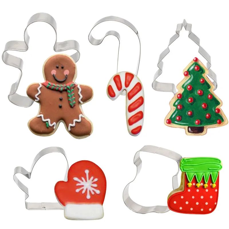 Five Christmas Cookie Cutting Machines Christmas Cartoon Coo