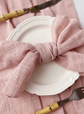 Set of6 Cotton Cloth Napk Gauze 30x30cm Fabric for Wedding D