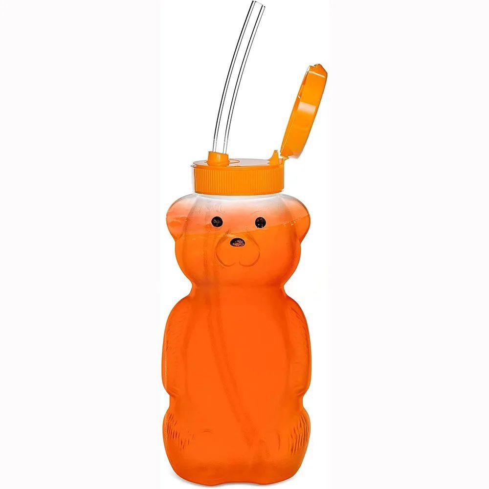 Honey Bear Straw Cup For Baby,Squeezable Therapy and Special