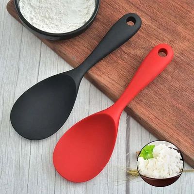 Hanging Silicone Rice Spoon Kitchen Ladle Non-stick Saucepan