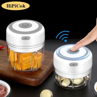 HiPiCok Meat Grinder Electric Garlic Crusher Food Chopper Mi