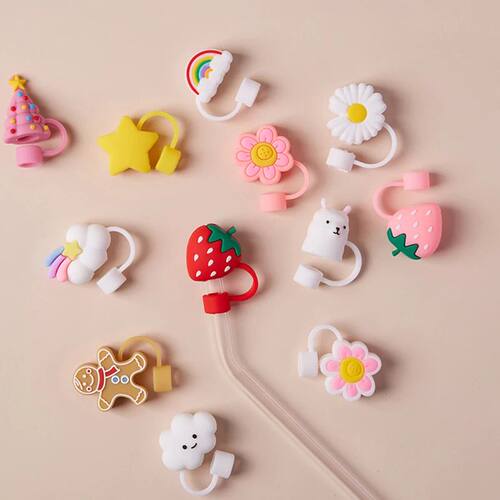 Cute Strawberry Straw Covers For Stanley Tumbler Cups Access