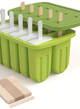 Summer DIY Ice Cream Tools With Wooden Sticks Silicone Popsi