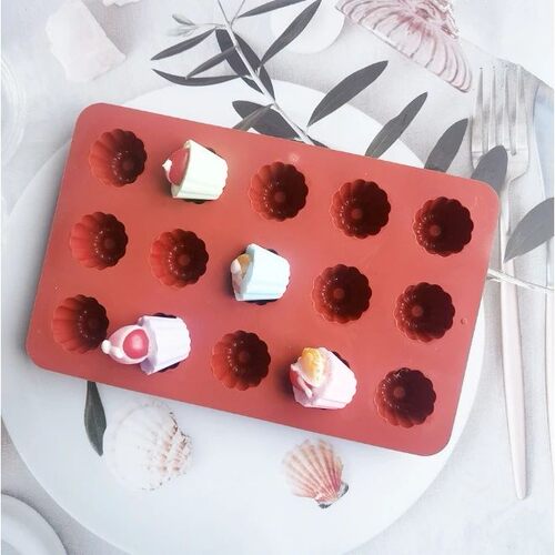 15-Cavity Canele Silicone Mold Nonstick Canneles Cake Pan Mu