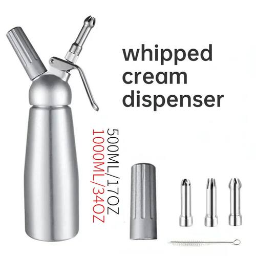 17oz 34oz Whipped Cream Dispenser 500 1000ml Cake Piping Gun