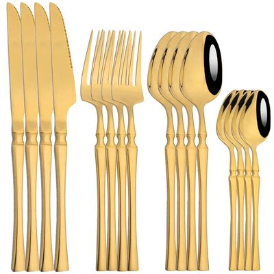 16pcs Dinnerware Set Stainless Steel Tableware Set Knife For