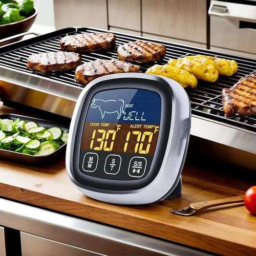 Digital Kitchen Thermometer Probe Touch Screen Meat Barbecue