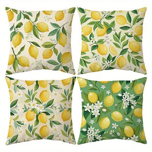 Refreshing Lemon - Floral Delight Pillow CoversLiving room s