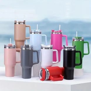 40oz 1200ML High Quality Insulated Tumbler with Handle Straw