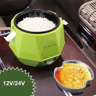 1.6L Car Rice Cooker 12V/24V Electric Lunch Box Portable Foo