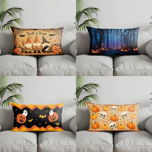 Home Decor Halloween House & Ghosts Pillow Suitable For Sofa
