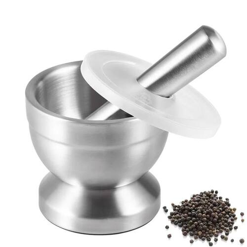 Stainless Steel Spice Grinder With Mortar and Pestle Herbs S