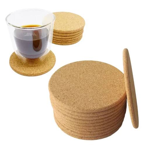 50/100Pcs Cup Mat Natural Cork Coasters Placemats For Table
