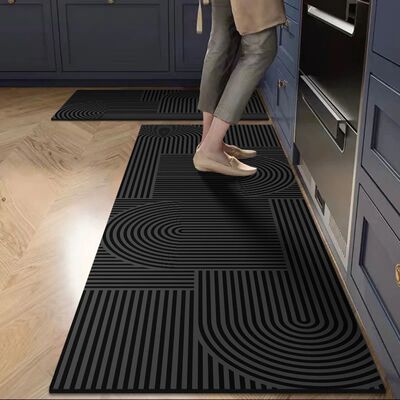 Long strip diatom mud kitchen carpet simple printed non-slip