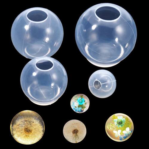 20-100mm Ball Shape Silicone Mold 3D Planet Ball Epoxy Resin