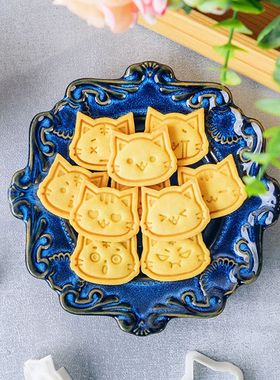 Cartoon Cat Cookie Mold 3D Cookie Cake Cutter DIY Mold Fonda