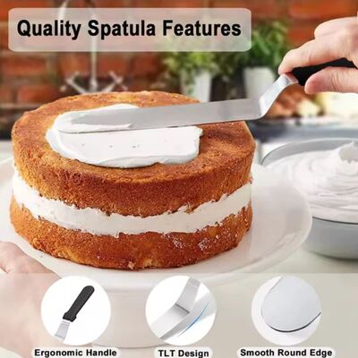 Icing Spatula Angled Stainless Steel Palette Knife Curved Of