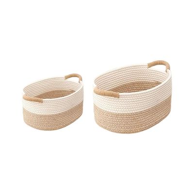Rope Woven Baskets for Organizing Woven Rope Storage Basket
