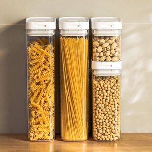 Pasta Storage Box Transparent Plastic Grain Seal Tank Spaghe