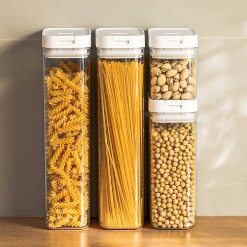Pasta Storage Box Transparent Plastic Grain Seal Tank Spaghe