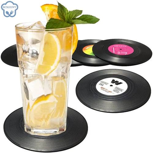 1pc Retro Vinyl Record Cup Coaster Anti-slip Coffee Coasters