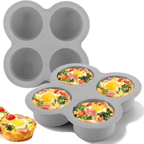 Air Fryer Egg Mold, 4 Cups Silicone Air Fryer Baking Pan Non