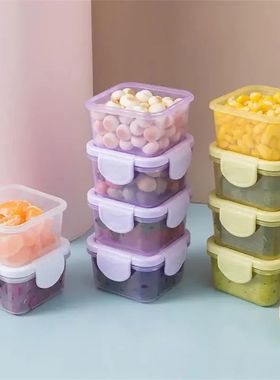 4Pcs Mini Food Storage Containers Leakproof Lids, Condiment