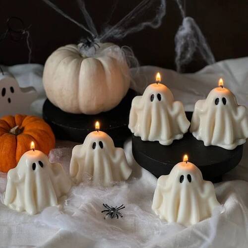 DIY Halloween Ghost Candle Silicone Mold Aromatherapy Candle