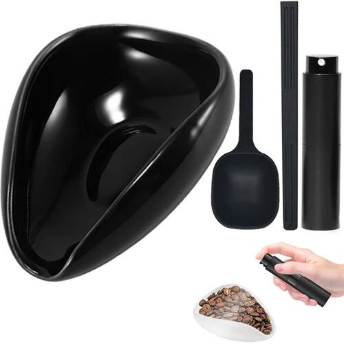 Coffee Bean Dosing Cup and Spoon Set, Ceramic Dosing Vessel