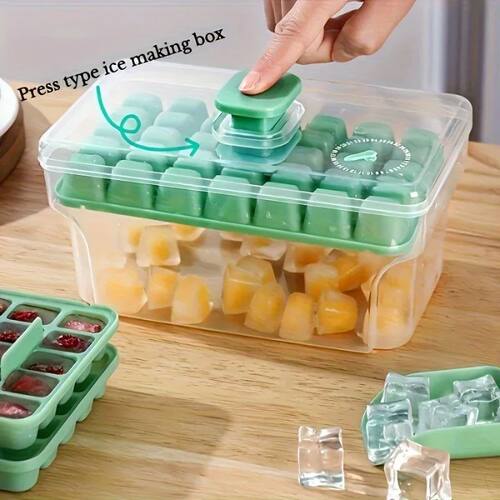 Interesting Homemade Small Ice Cube Mold Set, 68 Double Laye