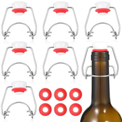 8Pcs Bottles Cap Home Plastic Sealer Lid Wine Stoppers Beer