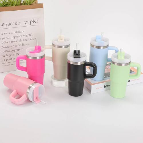 14oz Car Mug with Handle Double-layer Vacuum Coffee Cup Port