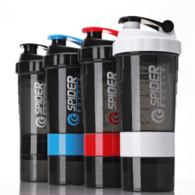 3 Layer Shaker Bottle Protein Powder Milkshake Cup Sports Fi