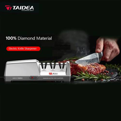 Professional Electric Knife Sharpener - 3-Stage System, Rest