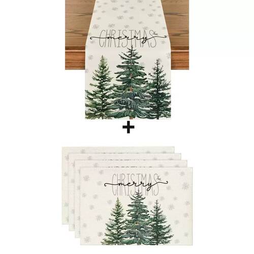 Christmas Placemat Table Runner Home Decoration Snowflake Ch