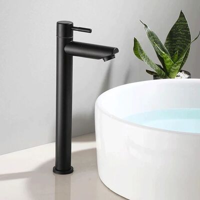 Stainless steel washbasin faucet. Single cold water, 1/2 inc
