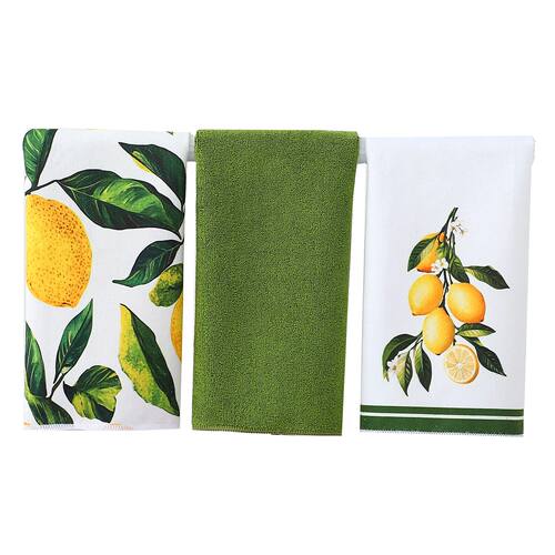 Lemon Print Kitchen Dish Towel Absorbent Kitchen Towels Quic