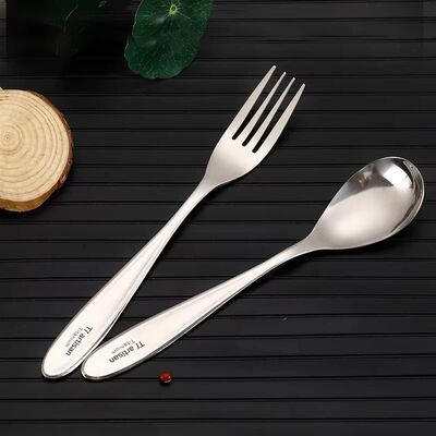 Titanium Ultra-light Durable Portable Sandblasting Fork Poli